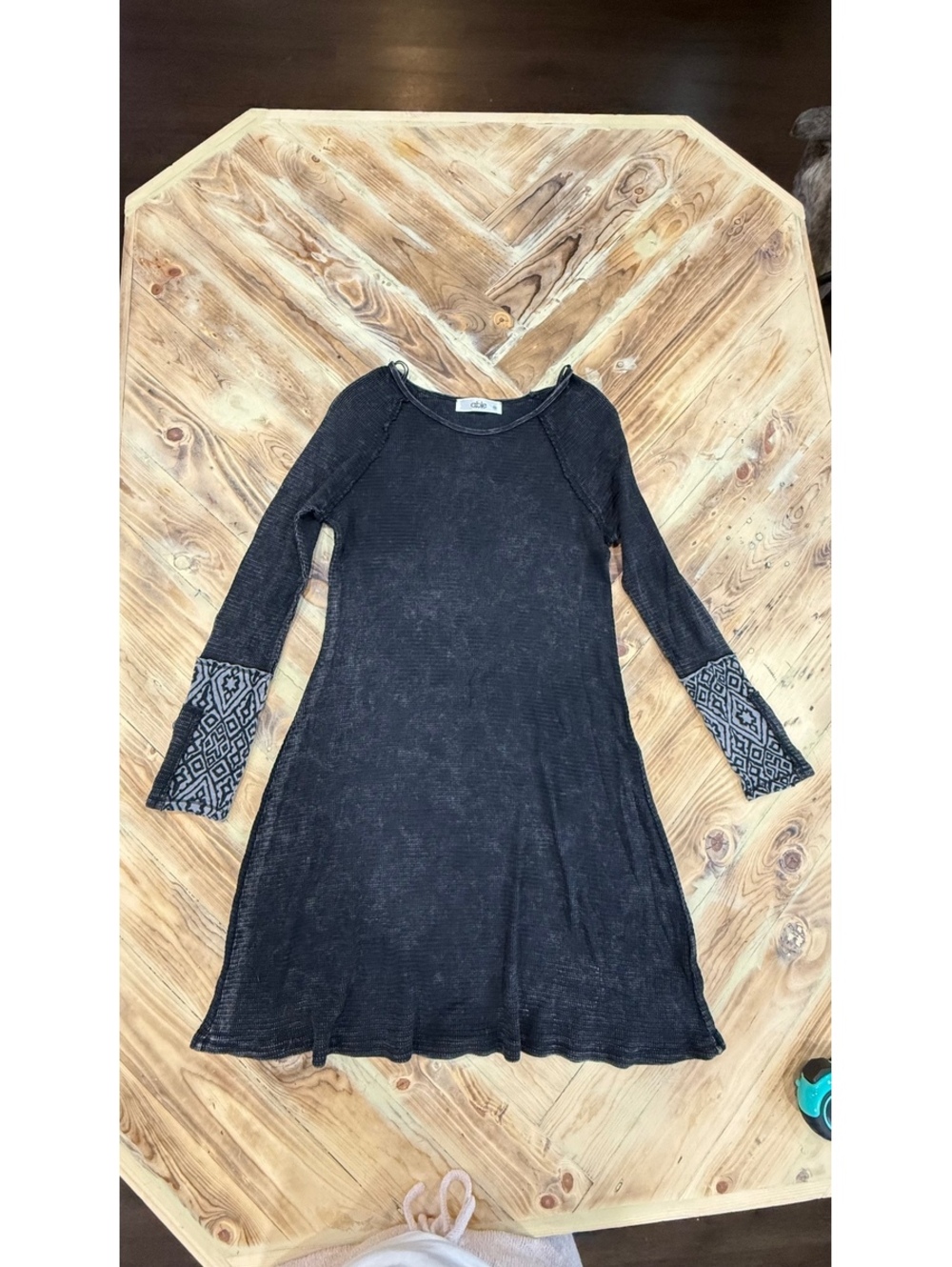 Able charcoal long sleeve knit dress 0617